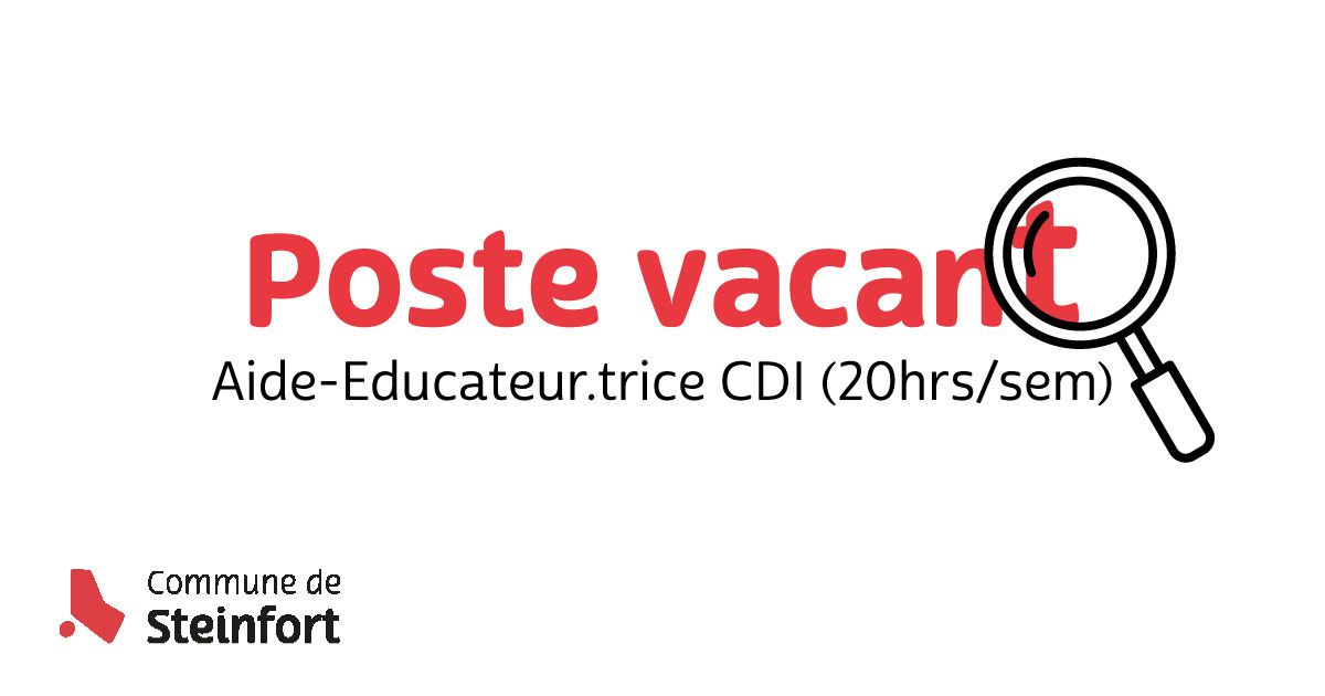 Postes vacants Administration Communale de Steinfort