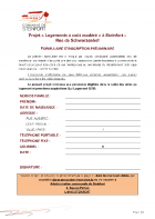 Formulaire d’inscription préliminaire - Logements à coût modéré - rue de Schwarzenhof