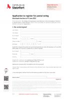 Application to register for postal voting