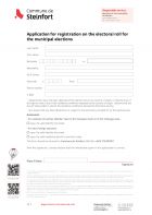 Application for registration on the electoral roll for the municipal elections