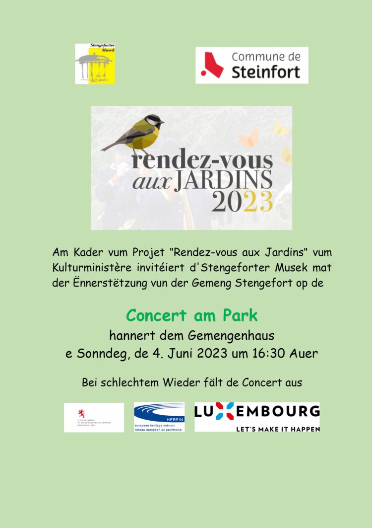 Concert Rendez vous aux jardins