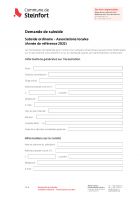 FR - Demande de Subside ordinaire