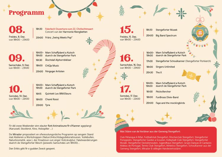 2023 Flyer StengeforterChrechtmaart Programm