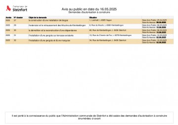 Avis au public
