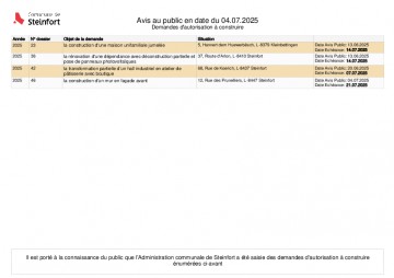 Avis au public