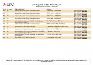 Avis au public