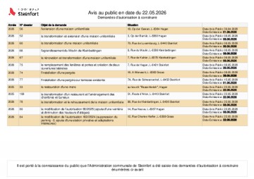 Avis au public