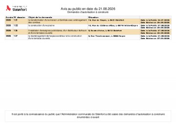 Avis au public
