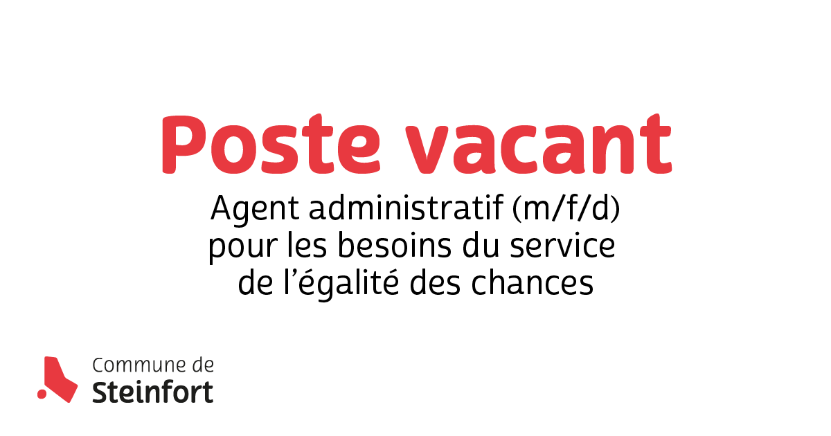 Postes vacants - Administration Communale de Steinfort