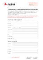 EN - Grant application - Sanitary nappies (couches hygiéniques)