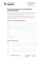 FR - Demande de subvention - couches hygiéniques