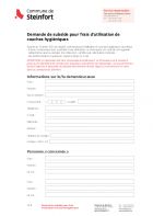 FR - Demande de subvention - couches hygiéniques