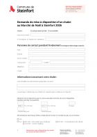 FR - Demande de mise à disposition dun chalet au Marché de Noël à Steinfort