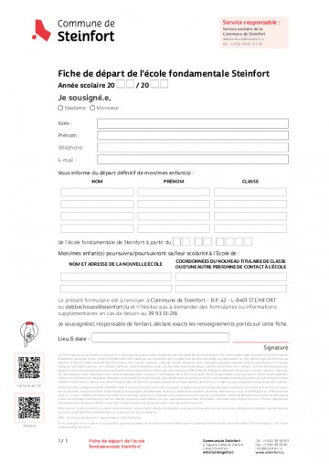 FR - Fiche de départ de l