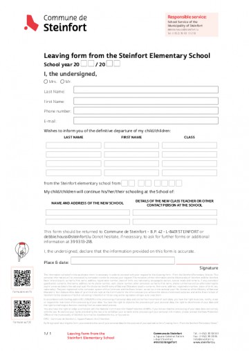 EN - Leaving form from EF Steinfort