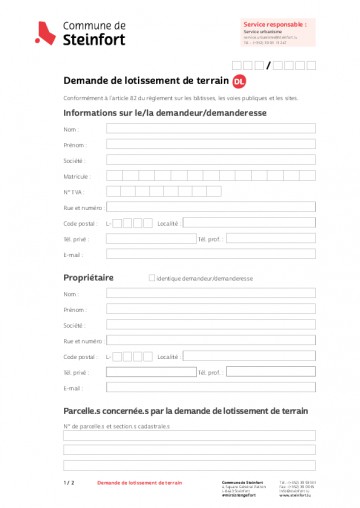 FR - Demande de lotissement