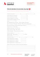 Fiche de données structurantes du projet