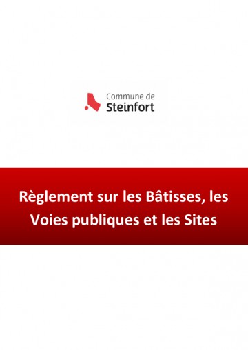 Règlement sur les bâtisses, les voies publiques et les sites