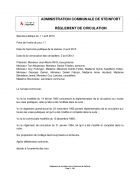 Règlement de circulation