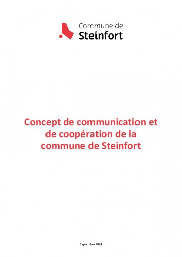 Concept de communication et de coopération de la commune de Steinfort