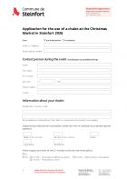 EN - Demande de mise à disposition d’un chalet au Marché de Noël à Steinfort