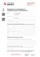 2026 - Demande pour un emplacement au Stengeforter Owes-an Emweltmaart