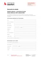 FR - Demande de subside ordinaire - Associations locales 2026