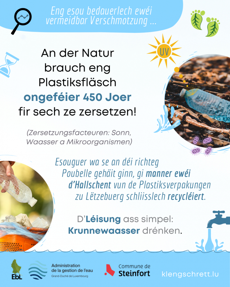 Kleng Schrett Waasser schätzen FAKT 7 LU
