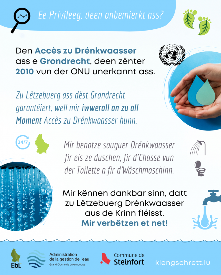 Kleng Schrett Waasser schätzen FAKT 13 FR