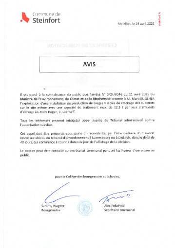 Etablissements classes - arrêté n°3240346