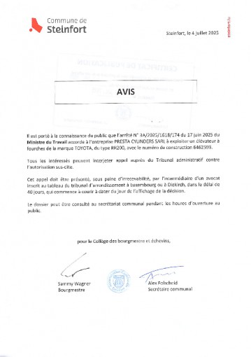 Etablissements classes - arrêté 3A20251618174