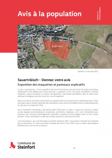 Avis - Sauerträisch FR