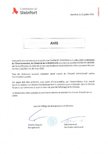 Etablissements classés - Arrêté n°1230404