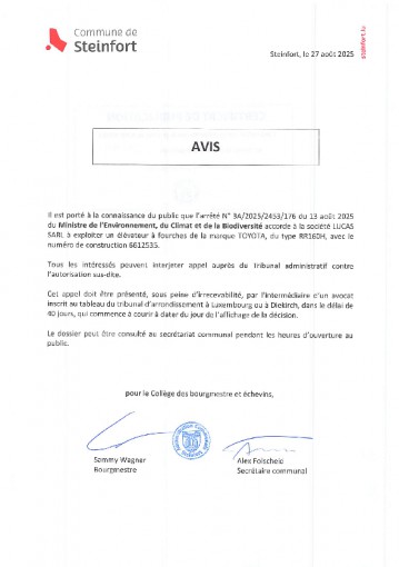 Avis au public 40 jours 3A20252453176
