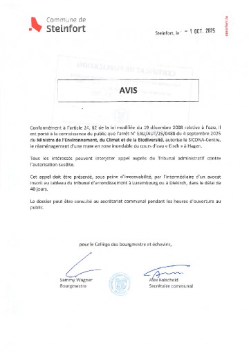 AGE - Arreté EAUAUT250488