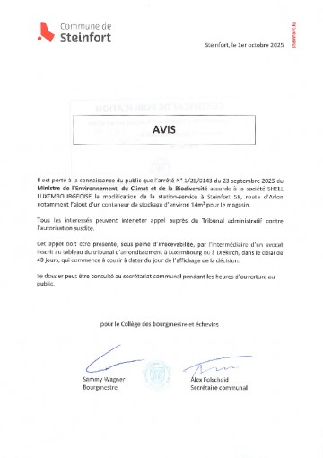 Etablissement classés - arrêté n°1250143