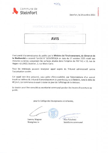 Environnement - Arrêté n°D240014A