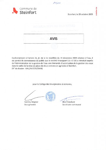 AGE - Demande n°EAUAUT250648