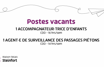 2025 12 Jobs MaisonRelais Accompagnateur et Agent de surveillance