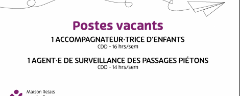 2025 12 Jobs MaisonRelais Accompagnateur et Agent de surveillance