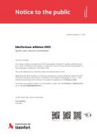 Sportifs méritants 2025 - EN