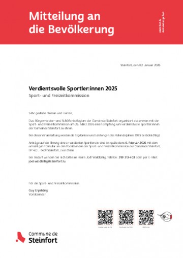 Sportifs méritants 2025 - DE