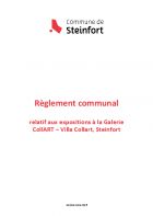 Règlement communal Galerie CollART DEF
