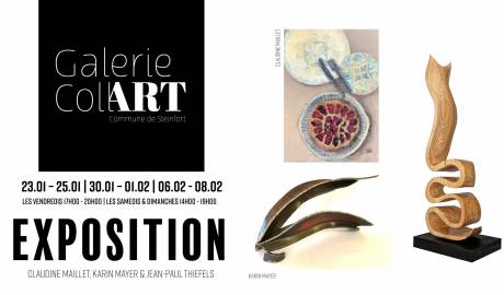 Facebook Post Galerie CollART Claudine maillet Karin Mayer  Jean-Paul Thiefels