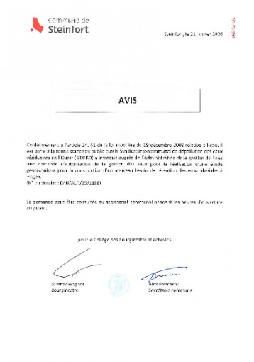 AGE - demande n°EAUAUT251198