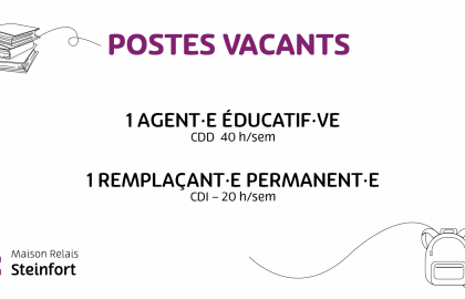 2026 01 Jobs MaisonRelais agent educatif remplaçant permanent