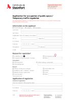 EN - Application for occupation of public space / Temporary traffic regulation (Règlement temporaire de la circulation)