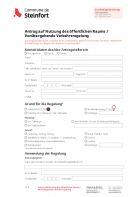 DE - Antrag auf Nutzung des öffentlichen Raums / Vorübergehende Verkehrsregelung (Règlement temporaire de la circulation)