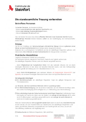 DE - Die standesamtliche Trauung vorbereiten (Préparer le mariage civil)