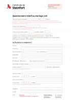 FR - Questionnaire relatif au mariage civil